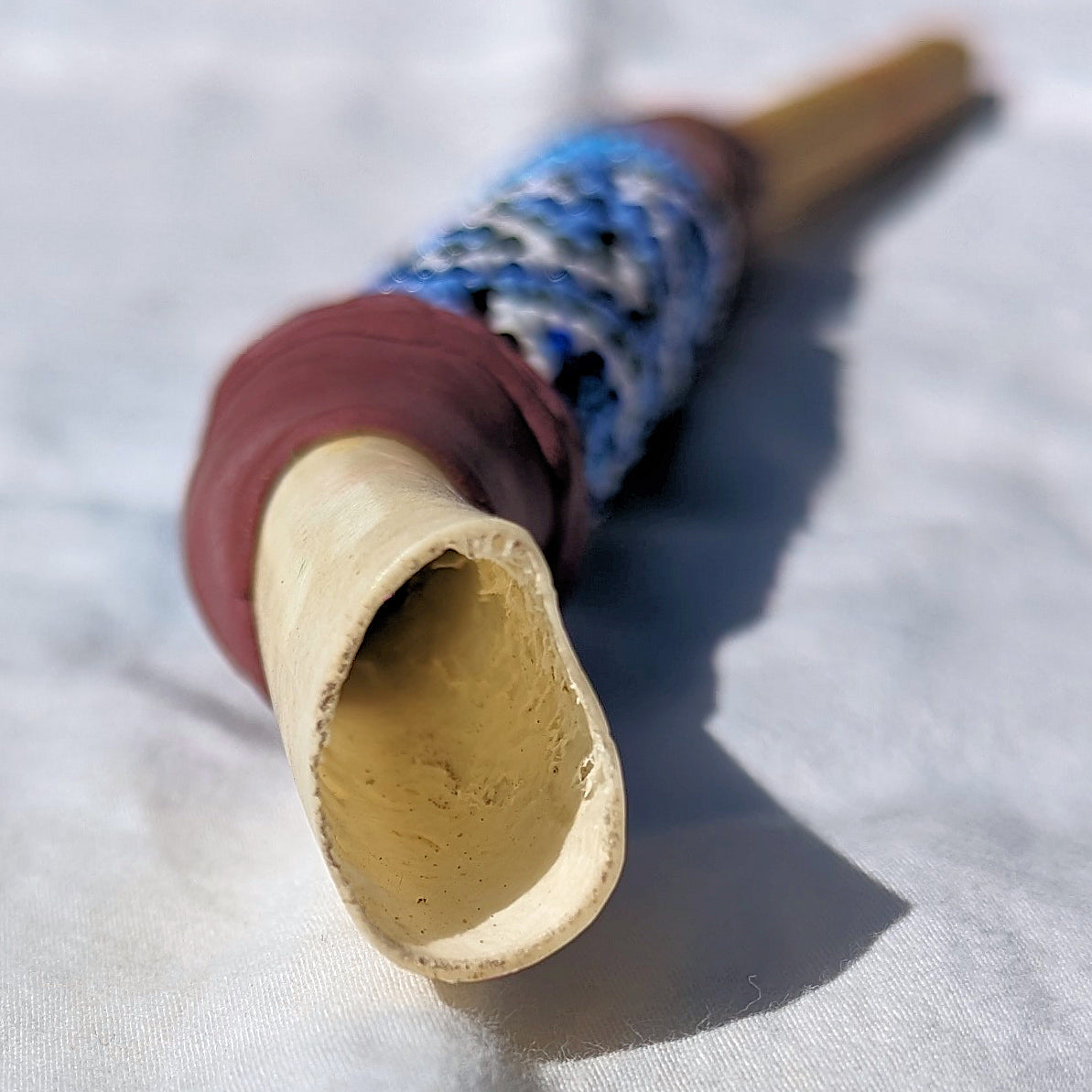 
Huni Kuin Beaded Bone Tepi Applicator Hapay