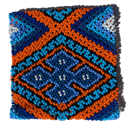 
Huni Kuin Tribe Brazilian Orange Blue Bracelet