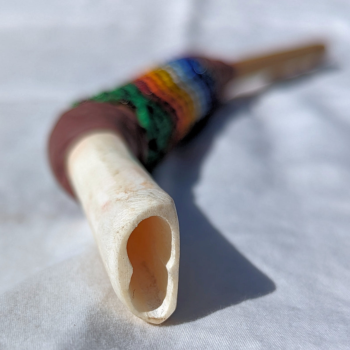 
Huni Kuin Beaded Bone Tepi Applicator Hapay
