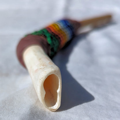 
Huni Kuin Beaded Bone Tepi Applicator Hapay