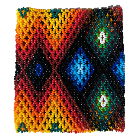 
Huni Kuin Beaded Rainbow Wrist Cuff Bracelet