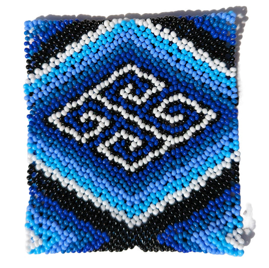 
Huni Kuin Tribe - Beaded White Blue Bracelet